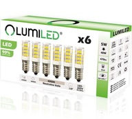 6x LED žiarovka E14 T25 5W 4000K DO CHLADNIČKY LUMILED