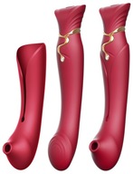 ZALO QUEEN SET G-SPOT PULSEWAVE VIBRATOR ČERVENÝ