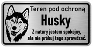 Pozor Dog Nerezová doska Husky