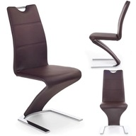 Moderná stolička, ekologická koža K188, hnedá