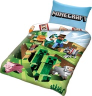 MINECRAFT obliečky Alex, Steve a Baby Pig 140/200