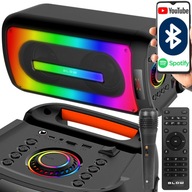 USB BLUETOOTH REPRODUKTOR PRENOSNÝ BOOMBOX RGB KARAOKE MIKROFÓN DIAĽKOVÝ SET