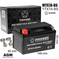 Gel Agm Battery 12V 7Ah MTX7A-BS YTX7A Kolobežka 2T 4T Barton VÝKONNÝ