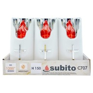 Subito C707 H150 LED vložky do sviečok, 6 kusov, strieborné a červené