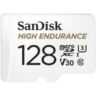 MicroSD karta High Endurance microSDXC 128GB monitor