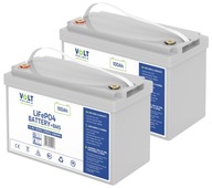 2X batérie LIFEPO4 LITHIUM 12,8V 100Ah UPS PECE ALARM