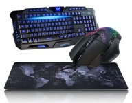 Gamer Set Keyboard Podložka pod myš LED XXL