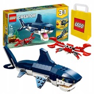 Darčeková taška na krabie ryby LEGO Creator 31088 Morské stvorenia SHARK 3v1