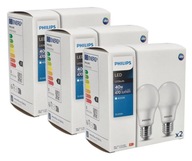 6x LED žiarovka E27 A60 4,9W 4000K 470lm PHILIPS