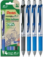 Guľôčkové pero PENTEL Energel 0,7 mm SADA 4 ks