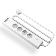 MEROSS MSS425F HOMEKIT SMART WIFI POWER STRIP 4X AC 4X USB KÁBEL 1,8M