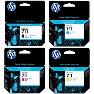 4x HP 711 DESIGNJET INK T120 T125 T130 T520 T525 T530 CZ129A CZ130A CZ131A