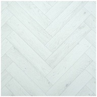 PVC koberec Gumolit Wood Herringbone Board White Alaska, šírka 2 m, NA MIERU