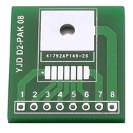 TO263-8 D2-PAK PCB na SIP8 2,54 mm