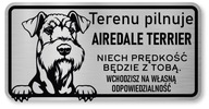 Attention Dog Airedale Terrier Plaque