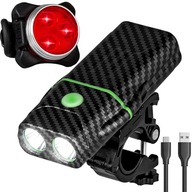 LED ZADNÉ PREDNÉ USB BICYKLE SVETLO VÝKONNÉ