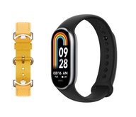 Inteligentné hodinky Xiaomi Mi Band 8 čierne + Xiaomi pletený remienok Originál žltý