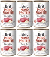 Brit Mono Protein Beef Rice plechovka 6x400g