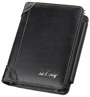 Trendy čierna kožená pánska peňaženka na zips