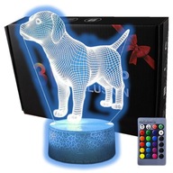 3D led nočná lampa usb DOG DOG PUPPY DOG