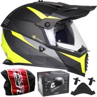 LS2 MX436 PIONEER EVO ROUTER FLUO KRÍŽOVÁ ENDURO PRILBA