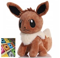 Maskot Pokémon Eevee 25 cm + 2 ORIGINÁLNE ENERGETICKÉ KARTY POKEMON