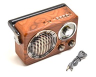 RÁDIO RETRO USB BLUETOOTH SD KARTA FM AUX REPRODUKTOR