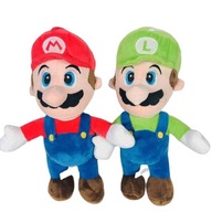 SUPER SET 2 PLYŠOVÝCH MASKOTOV MARIO LUIGI 27 cm