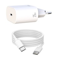 Rýchla nabíjačka USB-C PD 25W + kábel USB-C