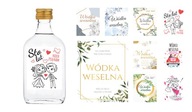 Svadobné nálepky Vodka 100ml, 45x55mm, 30ks+4ks