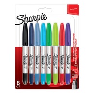 Permanentný popisovač SHARPIE Twin Tip 8 ks