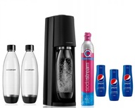 SodaStream TERRA čierna + 2 fľaše + 3x PEPSI