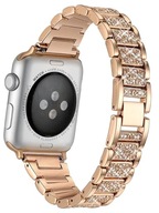 GLITROVÝ RUŽOVÝ ZLATÝ NÁRAMOK NA HODINKY APPLE 40MM