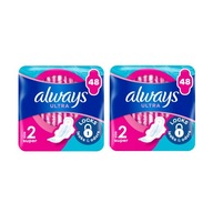 Always Ultra Day Long (veľkosť 2) Hygienické vložky s krídelkami, 2x48 kusov