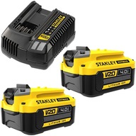 STANLEY 2x Batéria 4Ah 18V Li-Ion V20 nabíjačka