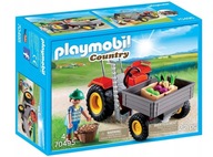 Playmobil Vidiecky traktor s krabicou 70495