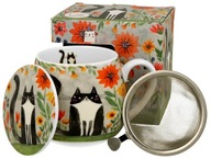 PORCELÁNOVÝ hrnček s infuzérom CAT'S WORLD 430ml