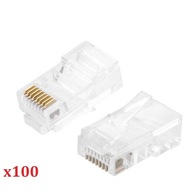 100x Zástrčný koniec RJ45 8P8C Cat5 Ugreen