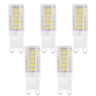 5x LED ŽIAROVKA G9 5W 400lm 4000K NEUTRÁLNA BIELA