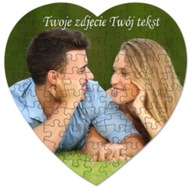 FOTO puzzle SRDCE s fotkou + TEXT 115 ks A3