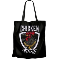 CHICKEN GANG BAG FUNNY ROOSTER ZLATÁ REŤAZKA