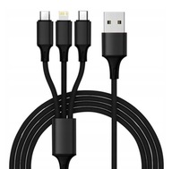 Kábel Nabíjací Kábel USB - USB typ C / microUSB / Lightning kábel