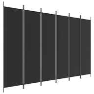 VidaXL Screen 6 Panels, Black, 300x200 cm, Látka