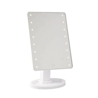 Kozmetické zrkadlo s LED osvetlením, 31 cm, biele