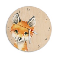 Nástenné hodiny SILENT Fox do detskej izby, 3 číslice