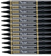 Pentel N850 okrúhly kôň čierny permanentný fix.