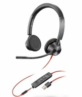 Slúchadlá Plantronics Blackwire 3325-M USB-A 3,5 mm