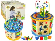 Vzdelávacia Drevená Cube Sorter Maze Abacus Hra Čínski pešiaci