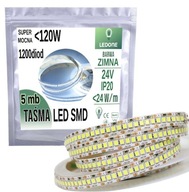 SUPER VÝKONNÝ HQ LED pás 24V 2835 IP20 1200d 5m CW