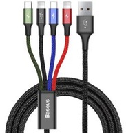 MULTICAL PRE NABÍJAČKY 4V1 USB-C / 2X LIGHTNING / MICRO 3,5A 1,2M (ČIERNA)